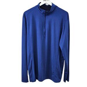 Mountain Hardwear Mens Long Sleeve 1/4 Zip Shirt, Blue, Athletic, Outdoor, Large